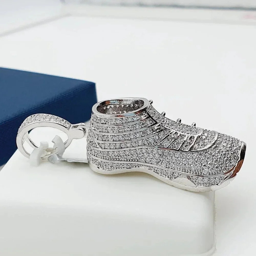 925 Sterling Silver Plated CZ Pendant, EVBRS642 - Picture 7 of 11